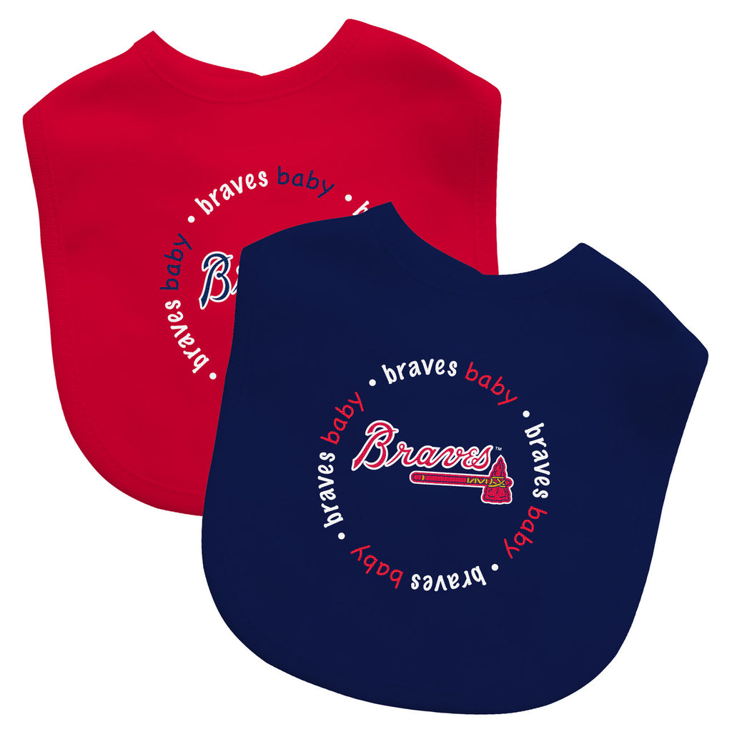 Atlanta Braves Baby Bib 2 Pack