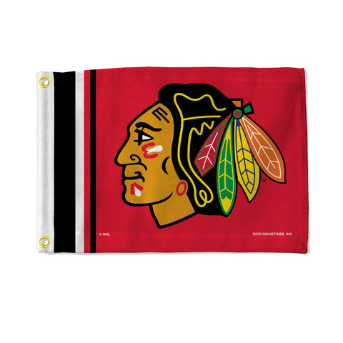 Chicago Blackhawks Flag 12x17 Striped Utility