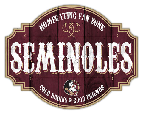 Florida State Seminoles Sign Wood 12 Inch Homegating Tavern
