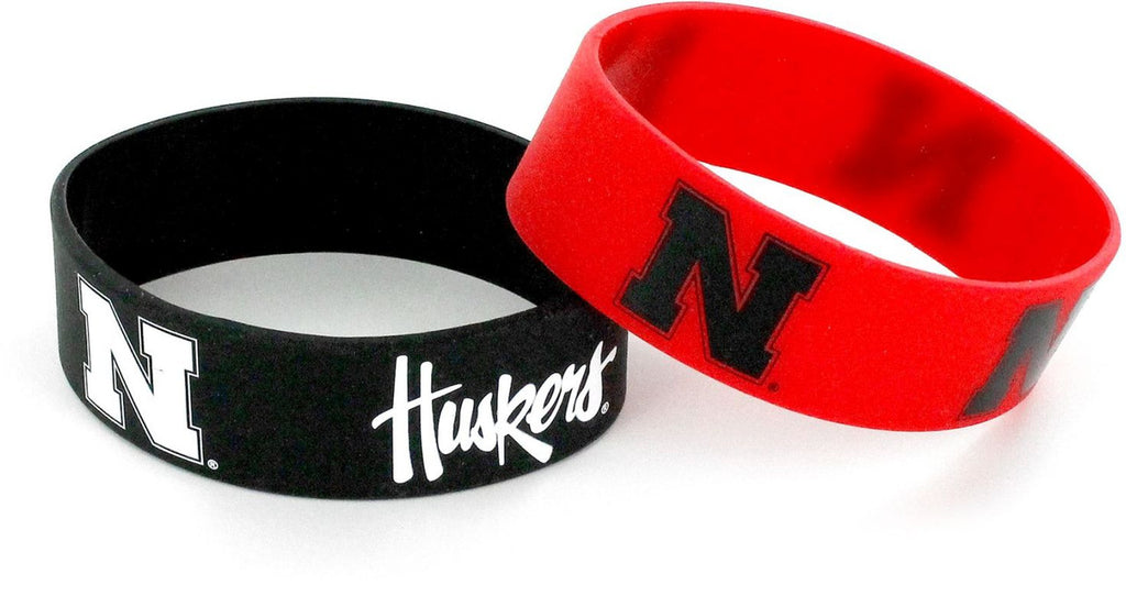 Nebraska Cornhuskers Bracelets 2 Pack Wide