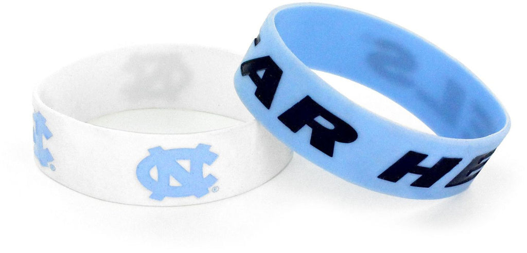 North Carolina Tar Heels Bracelets 2 Pack Wide