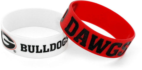 Georgia Bulldogs Bracelets 2 Pack Wide