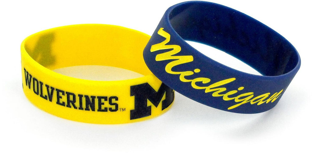 Michigan Wolverines Bracelets 2 Pack Wide
