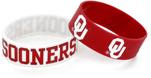 Oklahoma Sooners Bracelets 2 Pack Wide