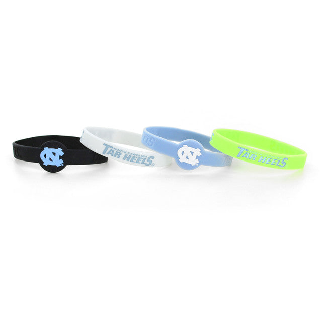 North Carolina Tar Heels Bracelets 4 Pack Silicone
