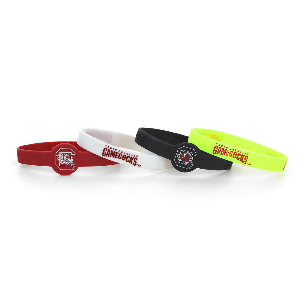 South Carolina Gamecocks Bracelets 4 Pack Silicone Special Order