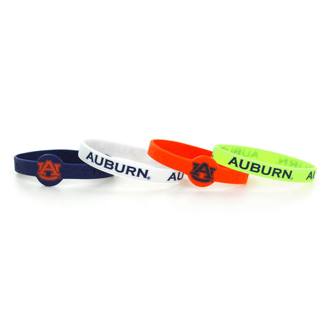 Auburn Tigers Bracelets 4 Pack Silicone Special Order