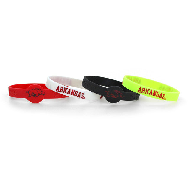 Arkansas Razorbacks Bracelets 4 Pack Silicone Special Order