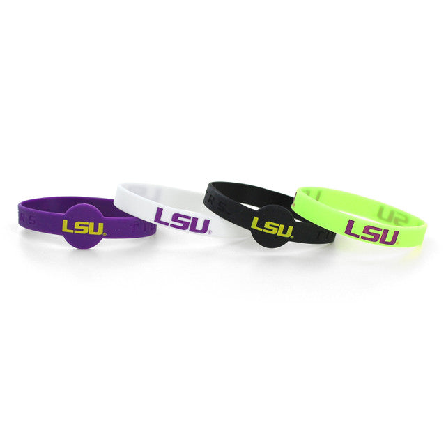LSU Tigers Bracelets 4 Pack Silicone