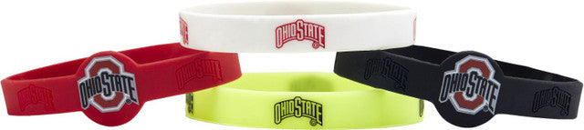Ohio State Buckeyes Bracelets 4 Pack Silicone