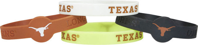 Texas Longhorns Bracelets 4 Pack Silicone
