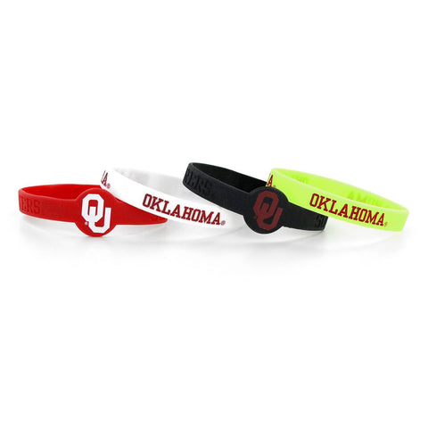 Oklahoma Sooners Bracelets 4 Pack Silicone