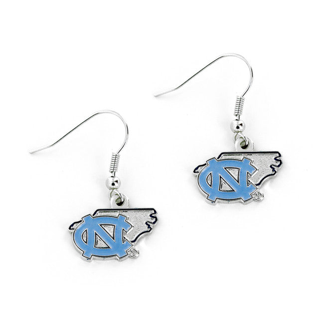 North Carolina Tar Heels Earrings State Design