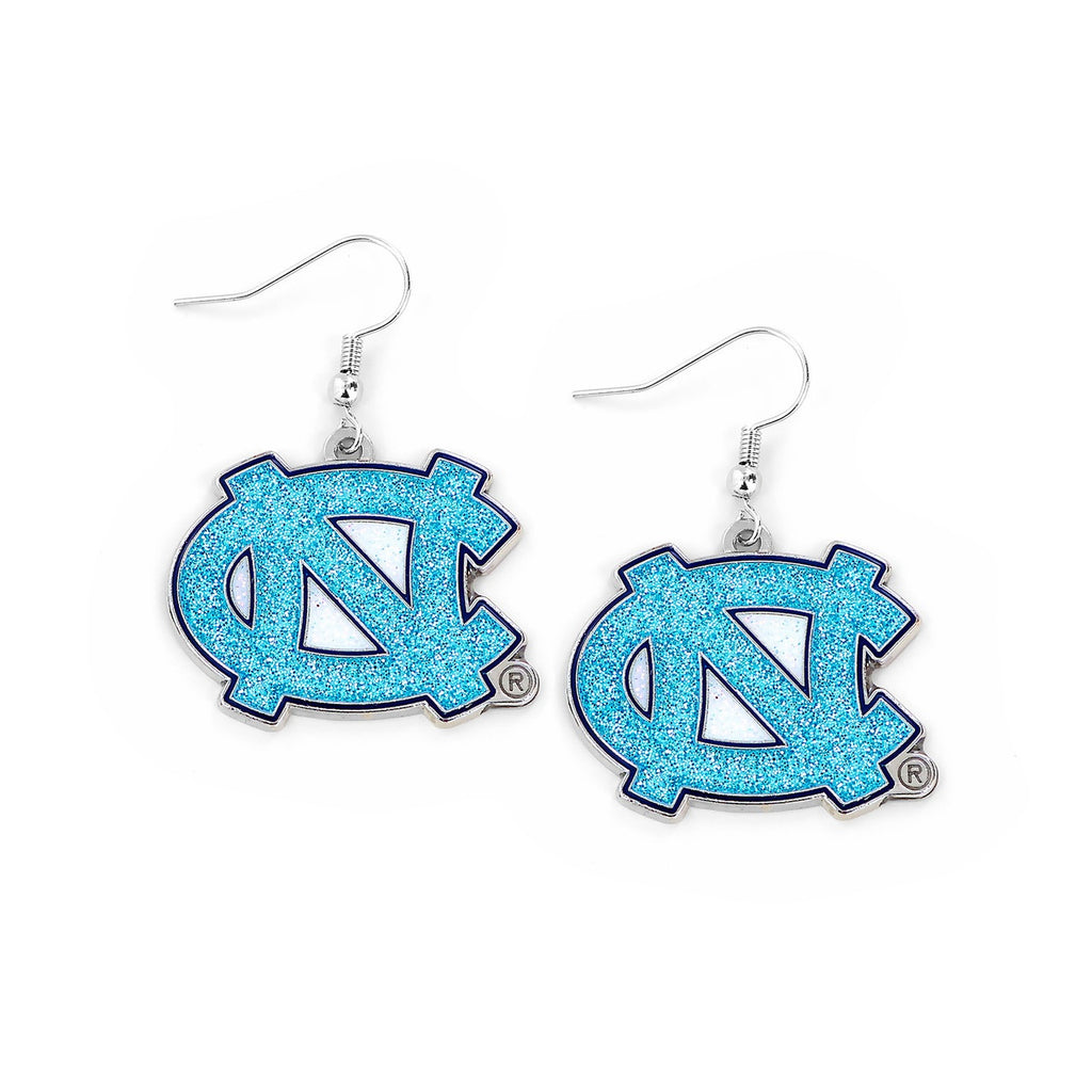 North Carolina Tar Heels Earrings Glitter Dazzle
