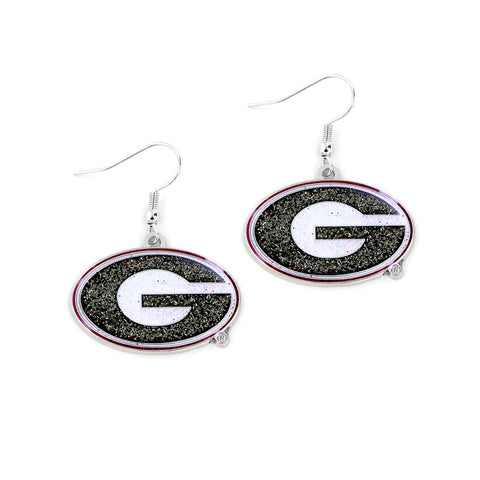 Georgia Bulldogs Earrings Glitter Dazzle