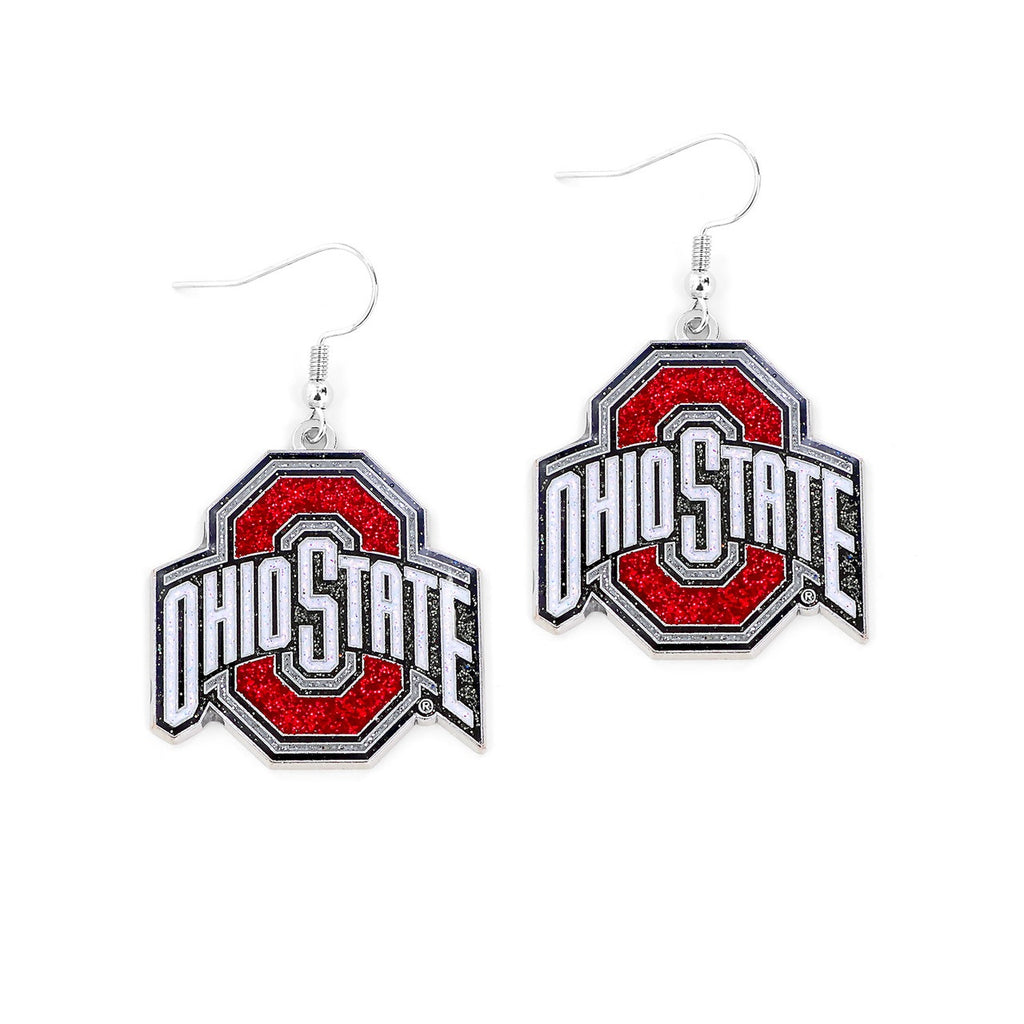 Ohio State Buckeyes Earrings Glitter Dazzle