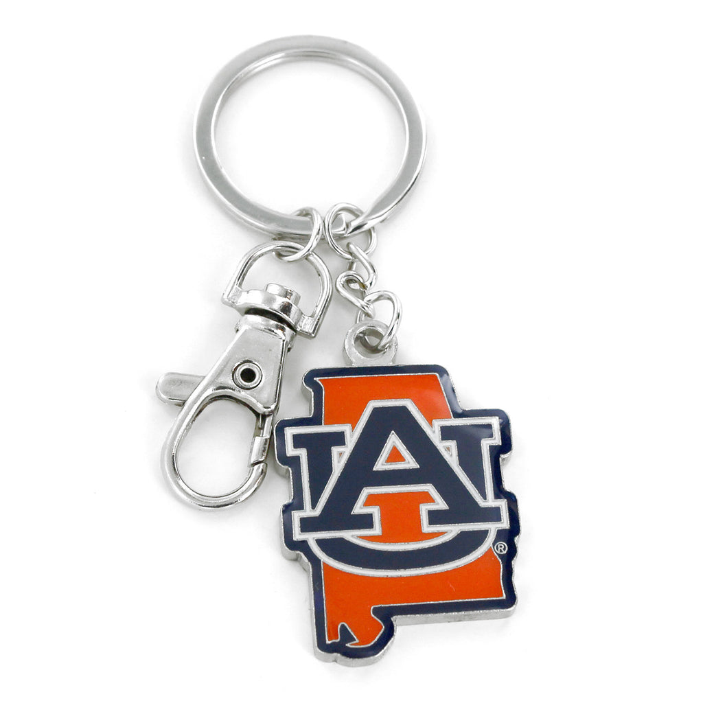 Auburn Tigers Keychain State Design
