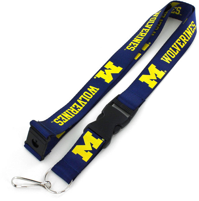 Michigan Wolverines Lanyard Blue