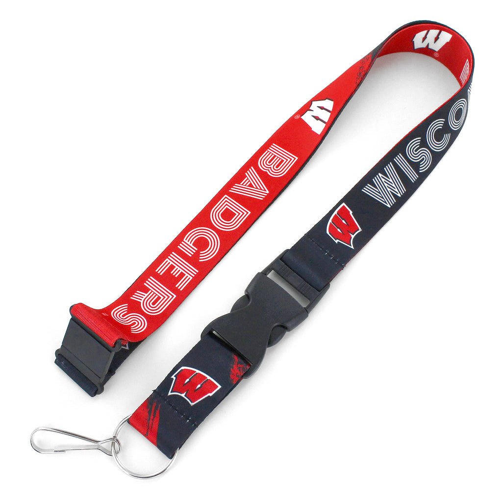 Wisconsin Badgers Lanyard Crossfade Design Special Order