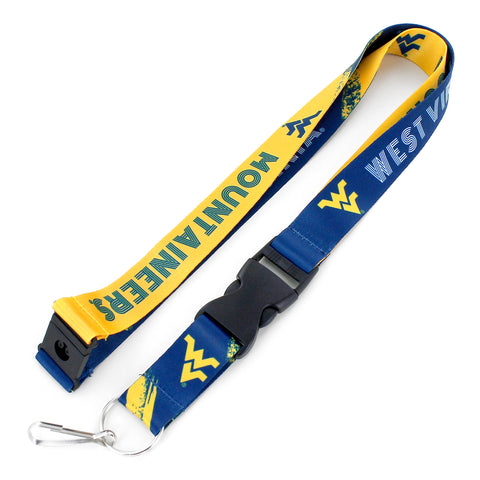 West Virginia Mountaineers Lanyard Crossfade Design Special Order