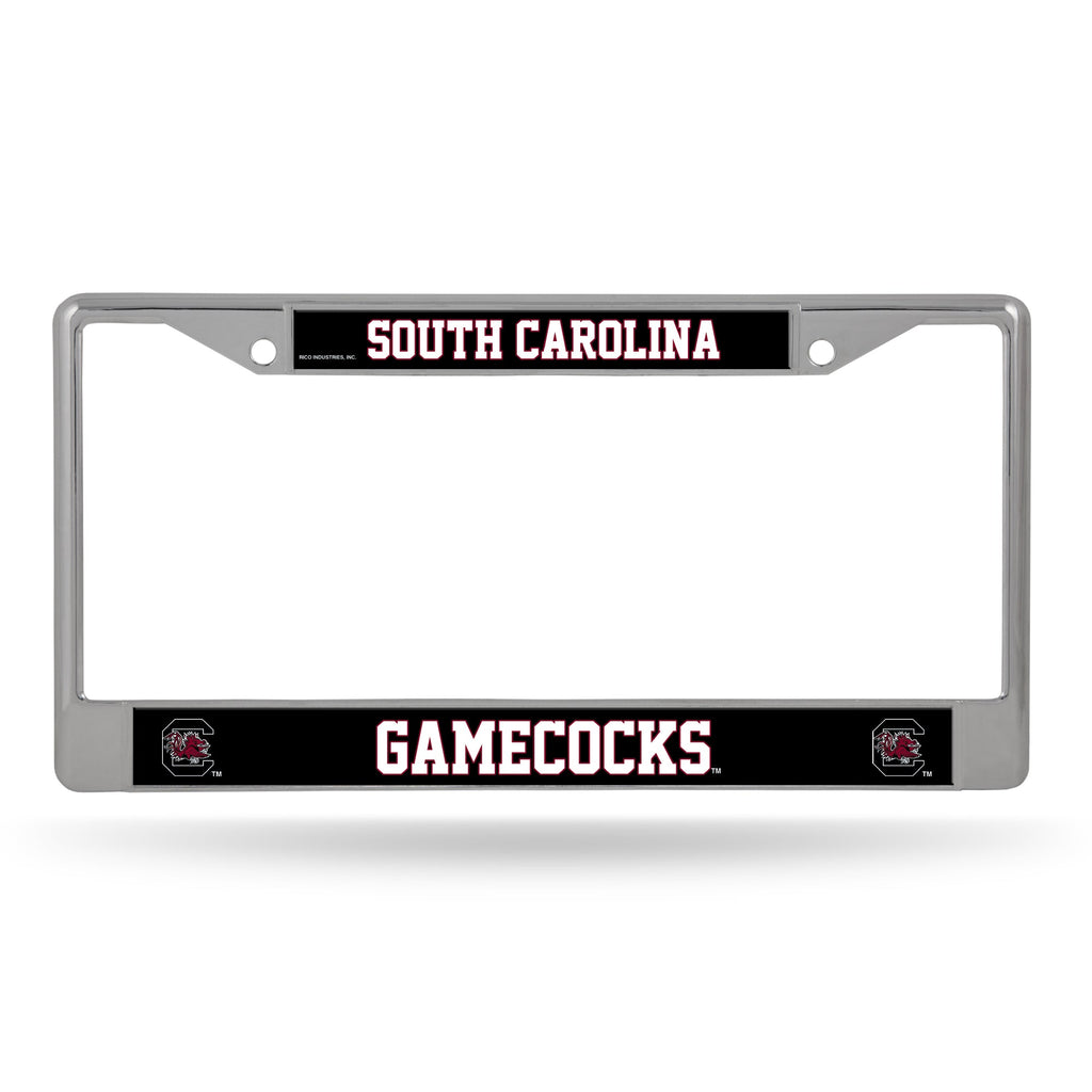 South Carolina Gamecocks License Plate Frame Chrome Printed Insert Special Order