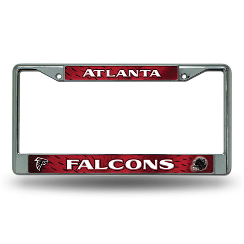 Atlanta Falcons License Plate Frame Chrome Printed Insert
