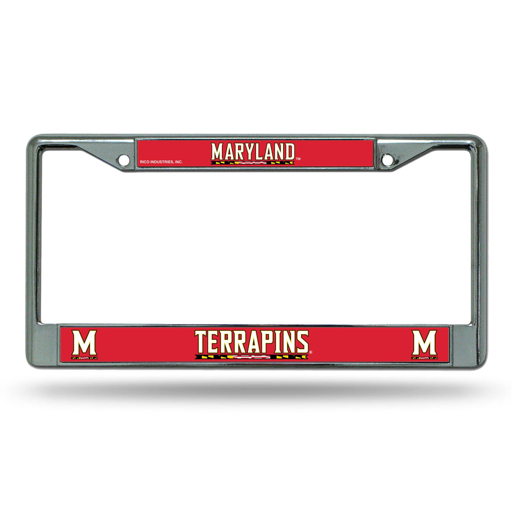 Maryland Terrapins License Plate Frame Chrome Printed Insert Special Order