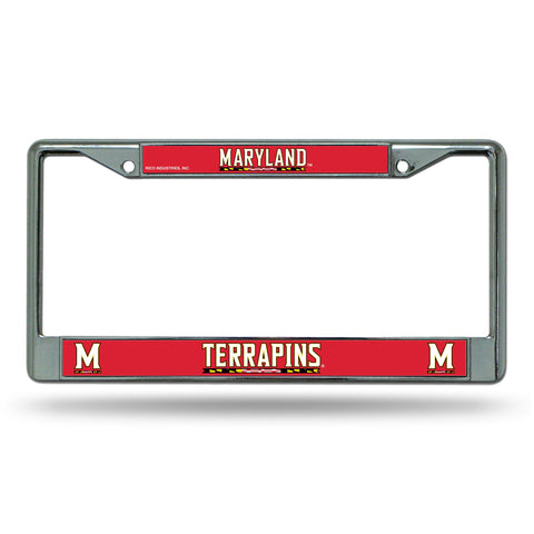 Maryland Terrapins License Plate Frame Chrome Printed Insert Special Order
