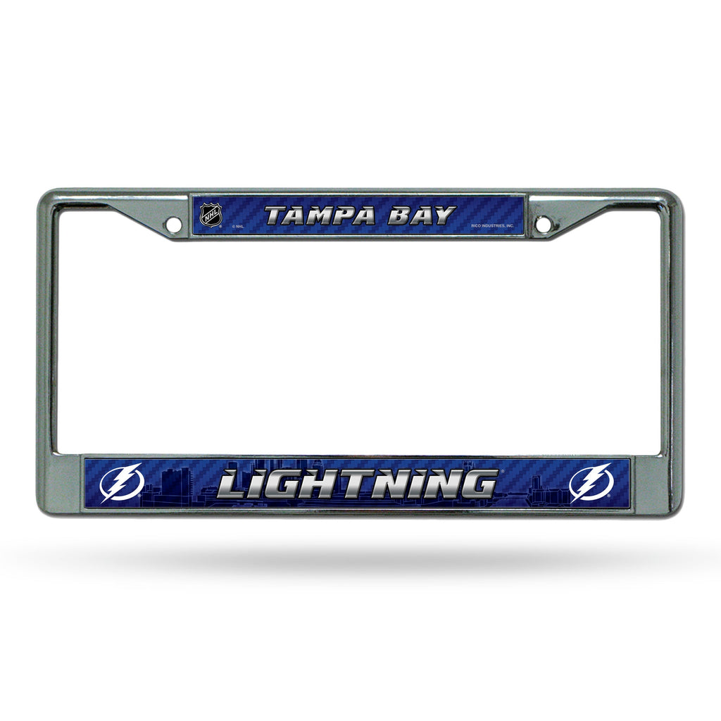 Tampa Bay Lightning License Plate Frame Chrome Printed Insert Special Order