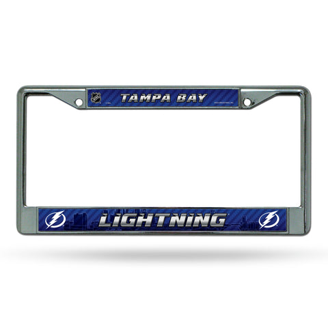 Tampa Bay Lightning License Plate Frame Chrome Printed Insert Special Order