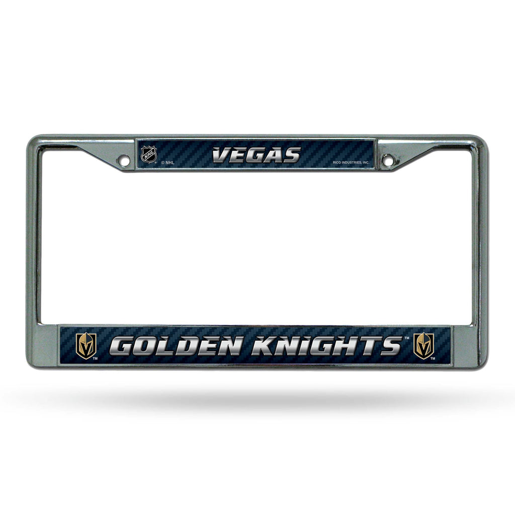 Las Vegas Golden Knights License Plate Frame Chrome Printed Insert