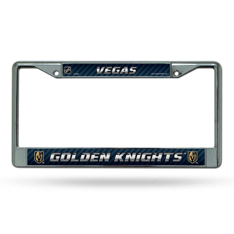 Las Vegas Golden Knights License Plate Frame Chrome Printed Insert
