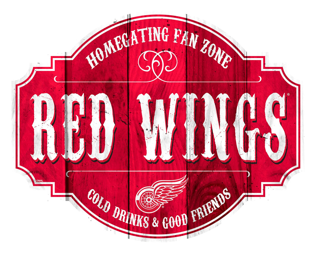 Detroit Red Wings Sign Wood 12 Inch Homegating Tavern Special Order