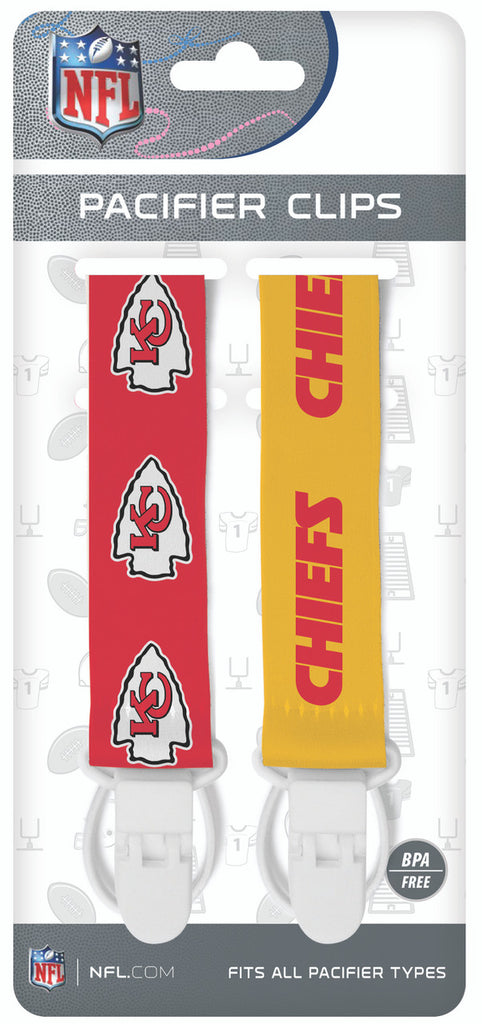 Kansas City Chiefs Pacifier Clips 2 Pack