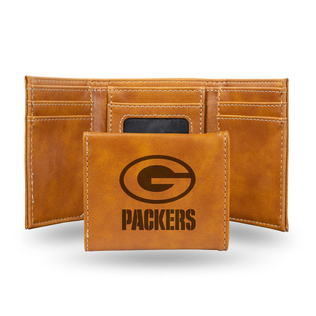 Green Bay Packers s Wallet Trifold Laser Engraved