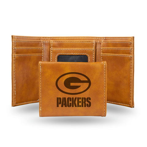 Green Bay Packers s Wallet Trifold Laser Engraved