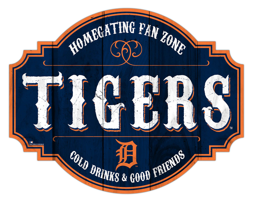 Detroit Tigers Sign Wood 12 Inch Homegating Tavern Special Order