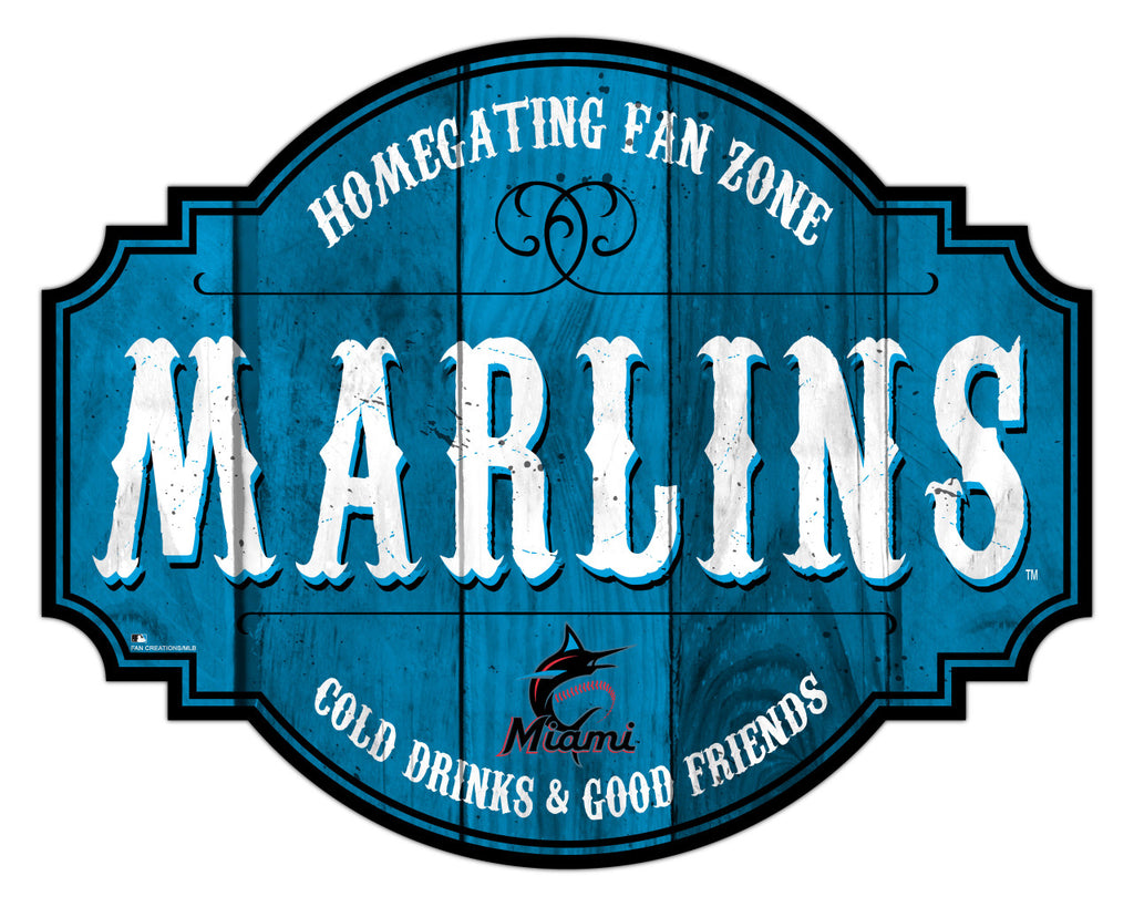 Miami Marlins Sign Wood 12 Inch Homegating Tavern Special Order