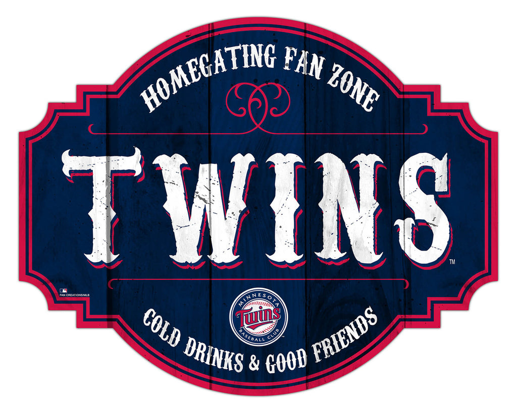 Minnesota Twins Sign Wood 12 Inch Homegating Tavern