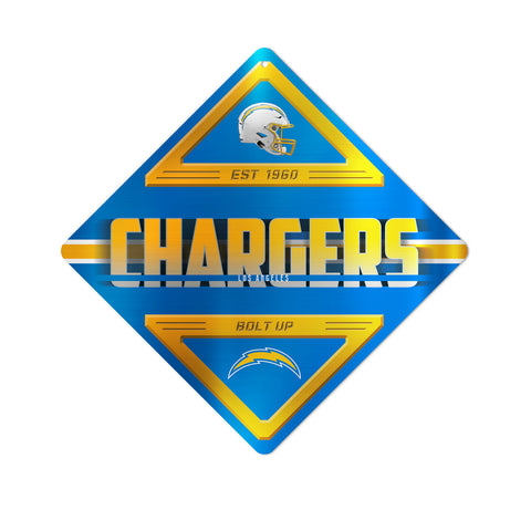 Los Angeles Chargers Sign Metal Diamond Shape