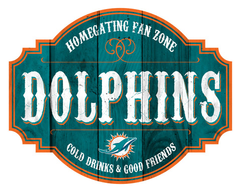 Miami Dolphins Sign Wood 12 Inch Homegating Tavern