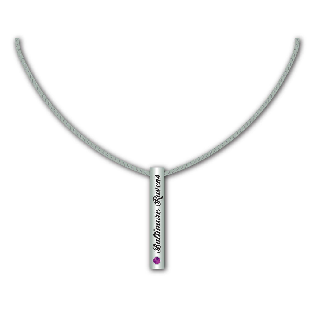 Baltimore Ravens Necklace Silver Bar Special Order