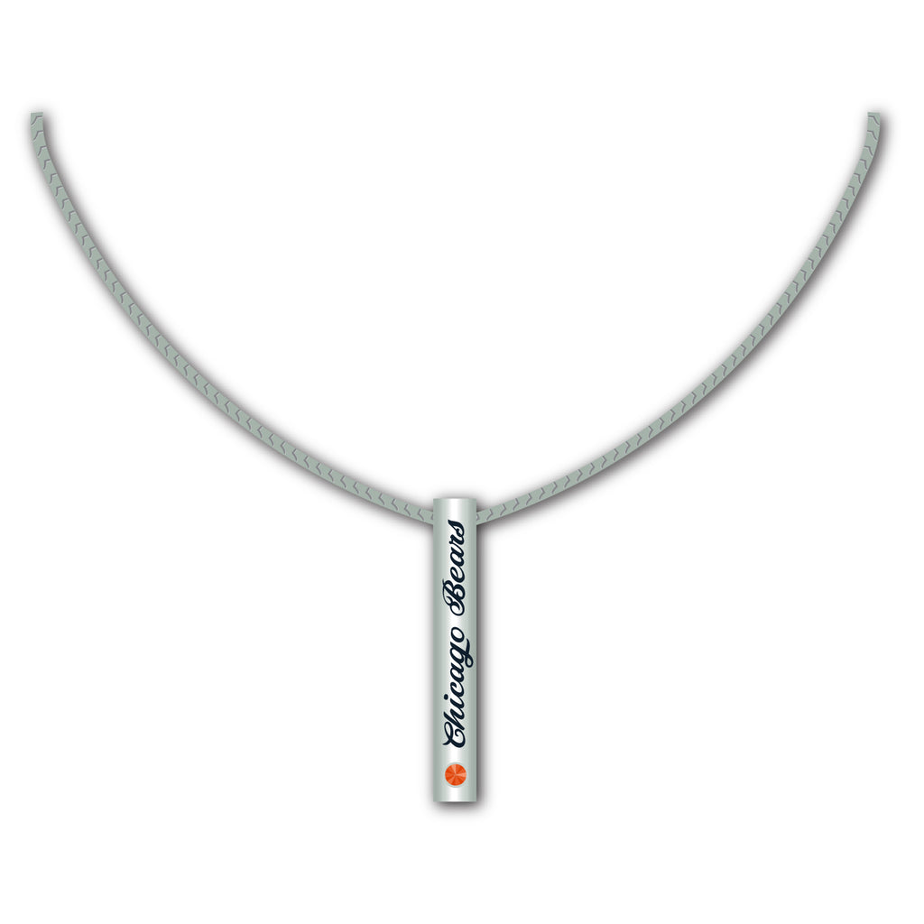 Chicago Bears Necklace Silver Bar Special Order
