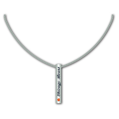 Chicago Bears Necklace Silver Bar Special Order