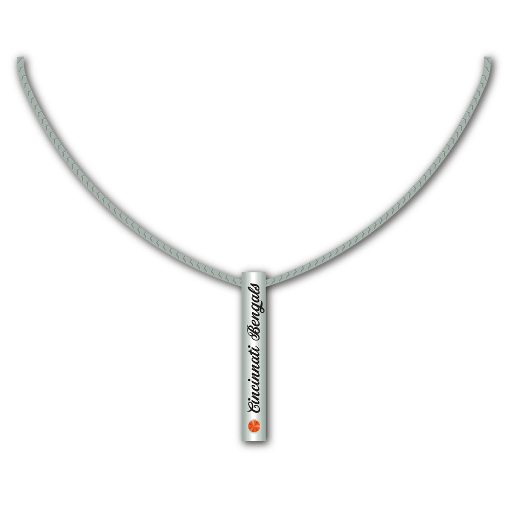 Cincinnati Bengals Necklace Silver Bar Special Order