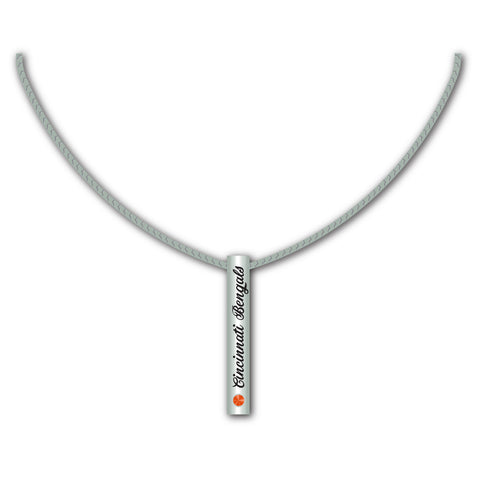 Cincinnati Bengals Necklace Silver Bar Special Order