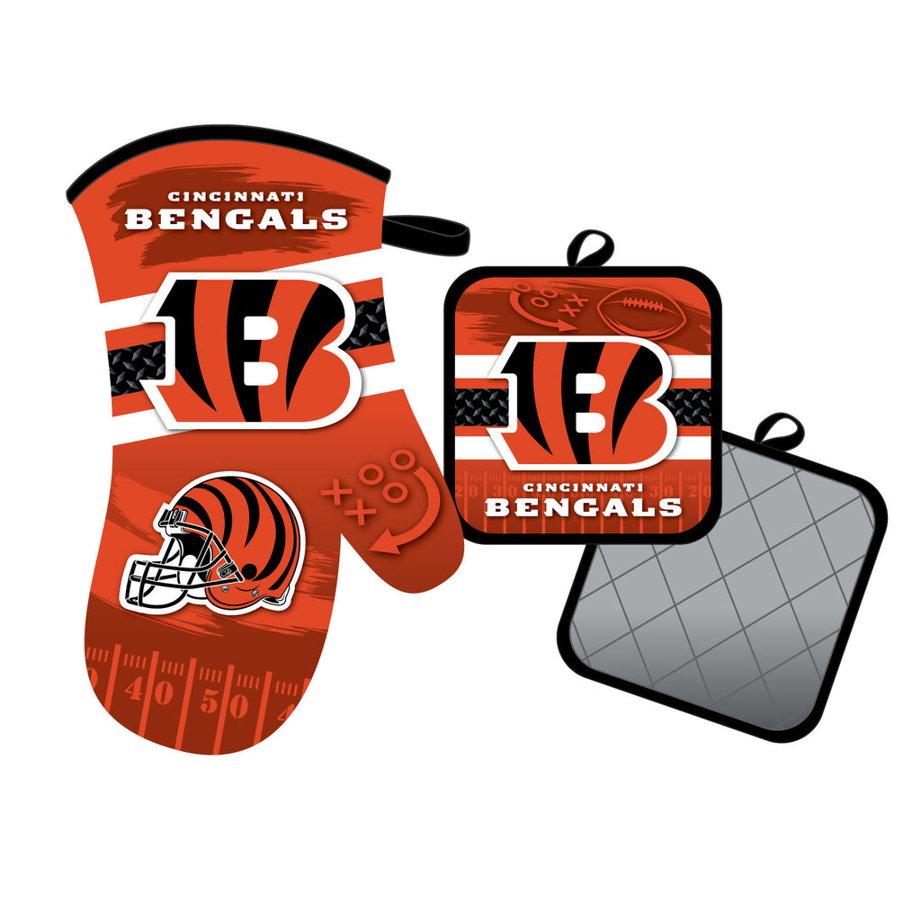 Cincinnati Bengals Oven Mitt and Pot Holder Set