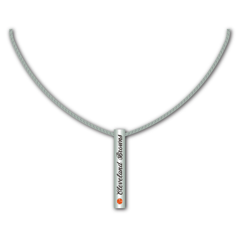 Cleveland Browns Necklace Silver Bar Special Order