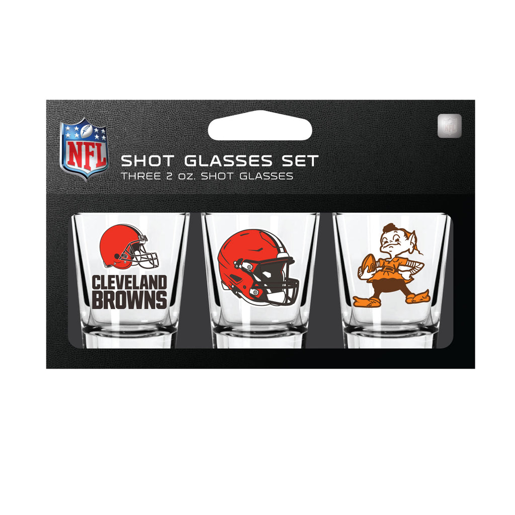Cleveland Browns Shot Glass Set 3 Pack