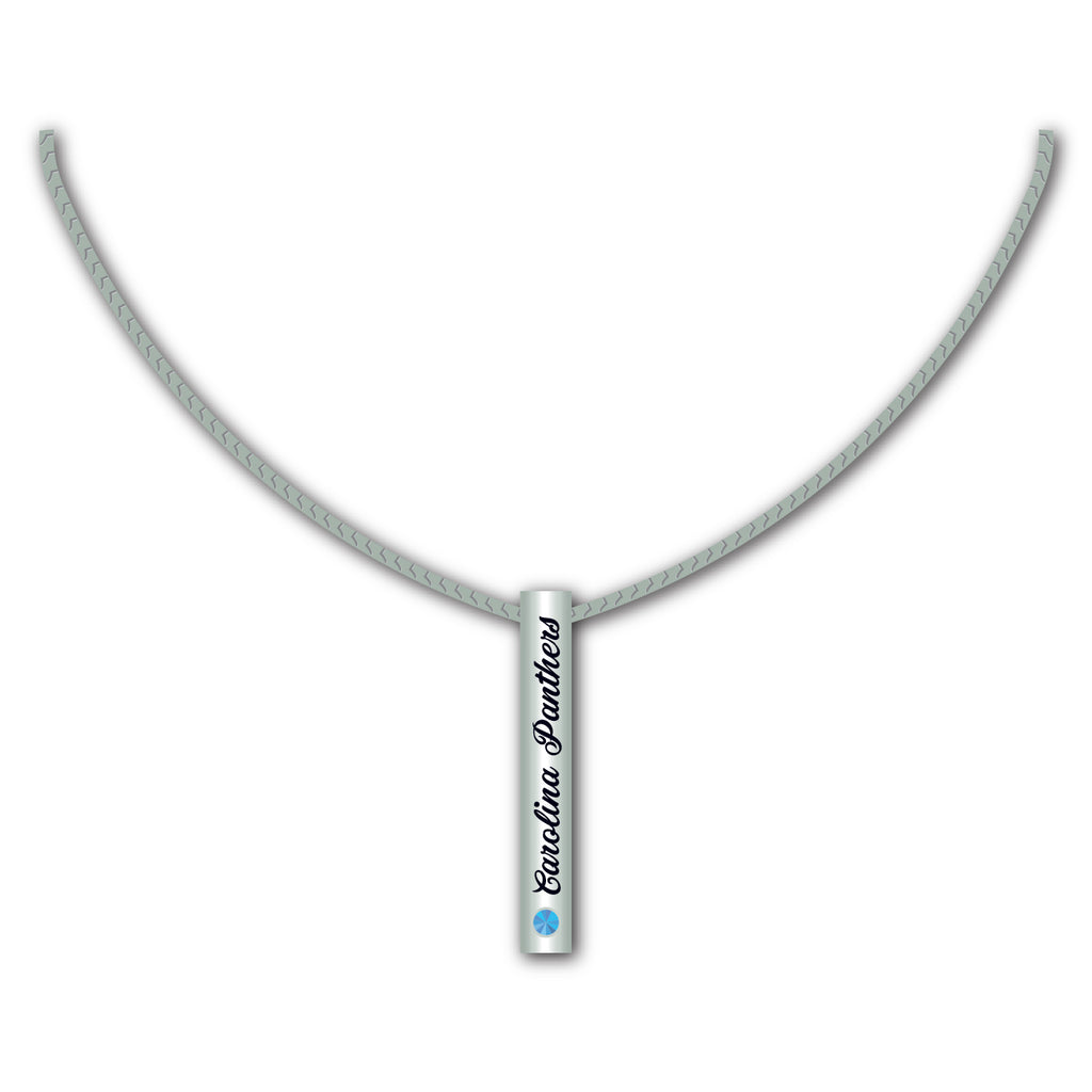 Carolina Panthers Necklace Silver Bar Special Order